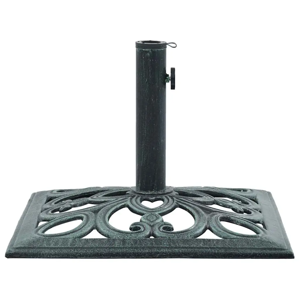 Green Cast Iron Umbrella Base for Garden