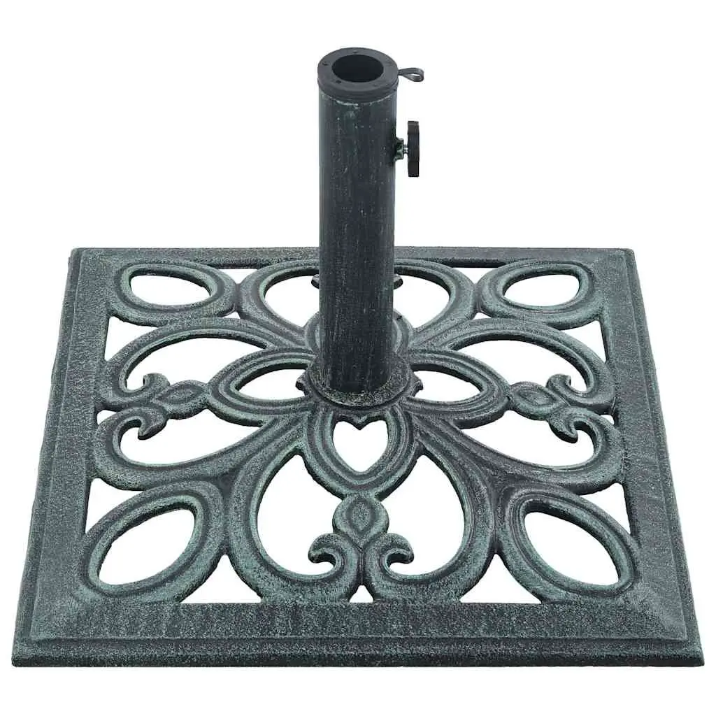 Green Cast Iron Umbrella Base for Garden