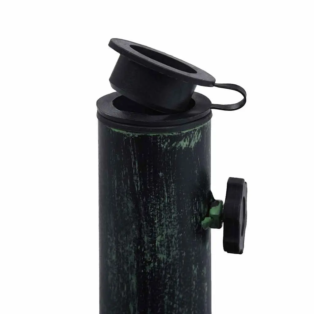 Green Cast Iron Umbrella Base for Garden