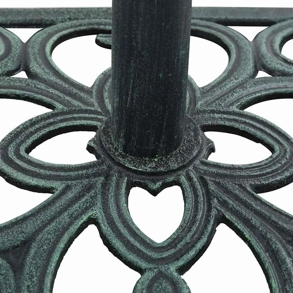 Green Cast Iron Umbrella Base for Garden