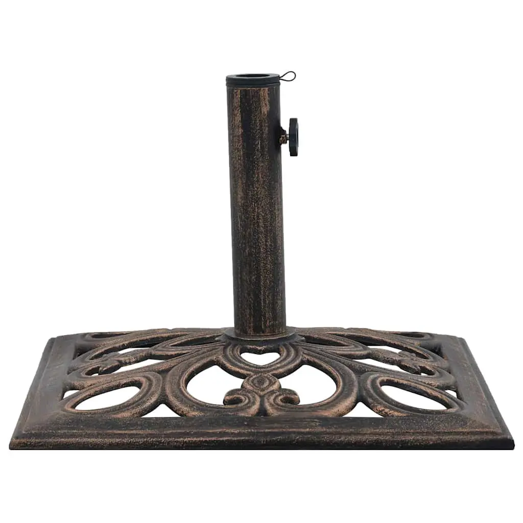 Cast Iron Brown Umbrella Base for Outdoor Support