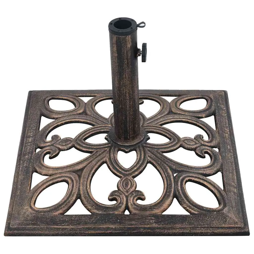 Cast Iron Brown Umbrella Base for Outdoor Support