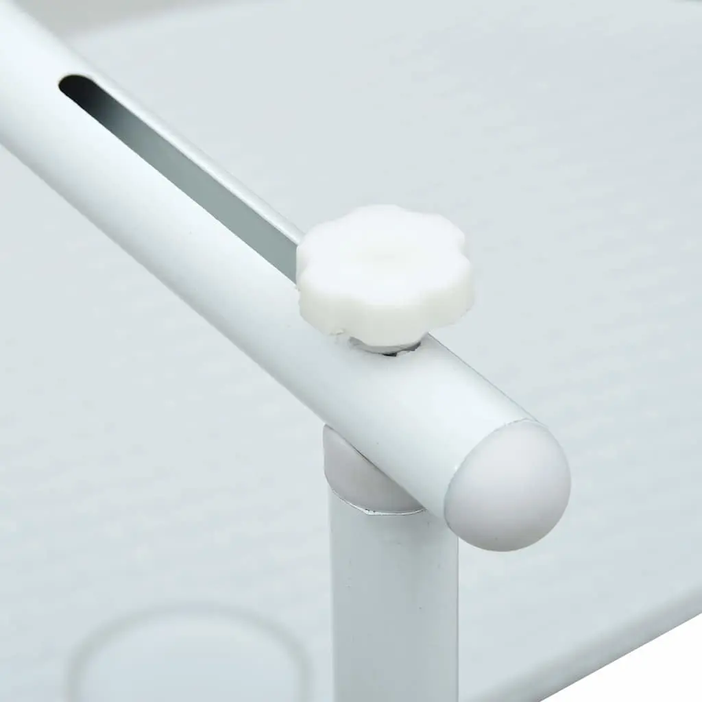 Adjustable Height White Outdoor Hanging Balcony Table