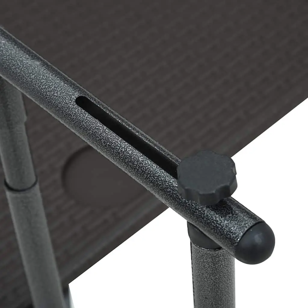 Foldable Outdoor Balcony Table with Steel Frame
