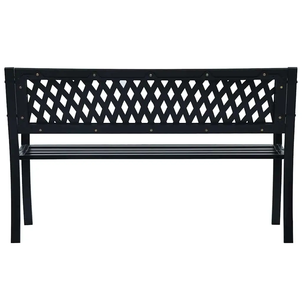 Outdoor Garden Bench with Lattice-Backrest