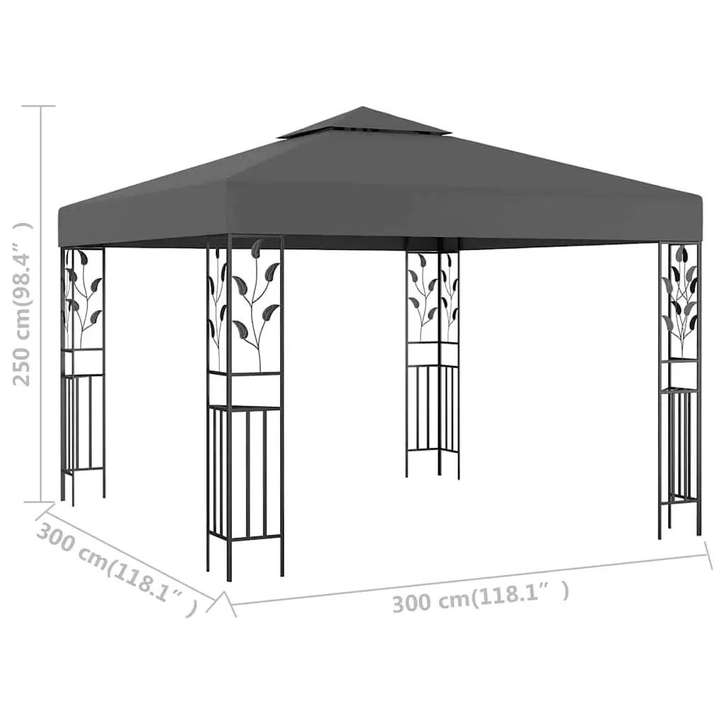 3x3 m Gazebo with Vented Roof for Outdoor Use