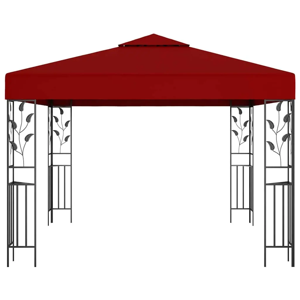 3x3m Outdoor Gazebo with Red Canopy