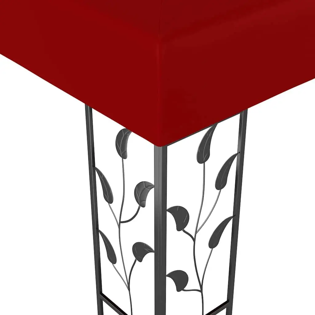 3x3m Outdoor Gazebo with Red Canopy