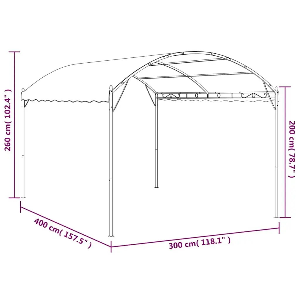 Sunshade Awning 3x4m Canopy for Outdoor Use