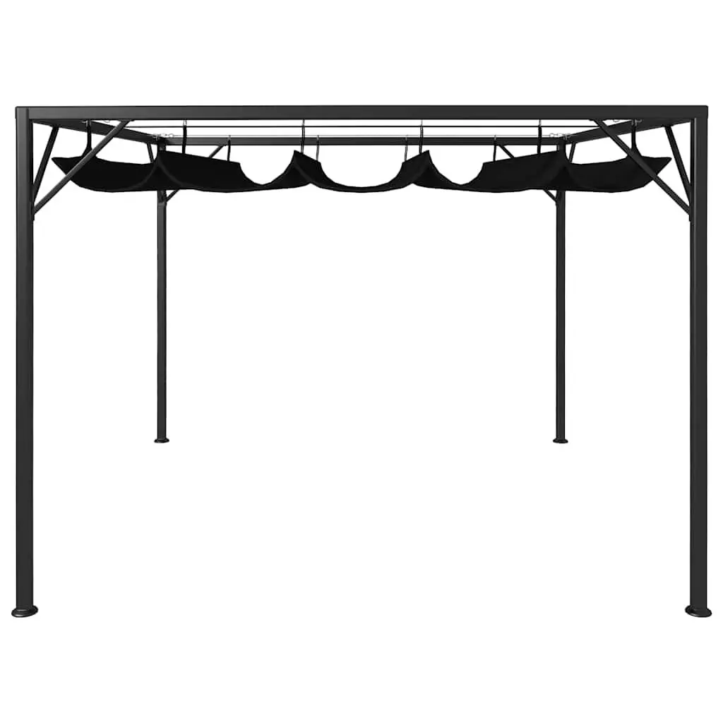 Garden Gazebo Powder-coated Metal 3x3m Anthracite