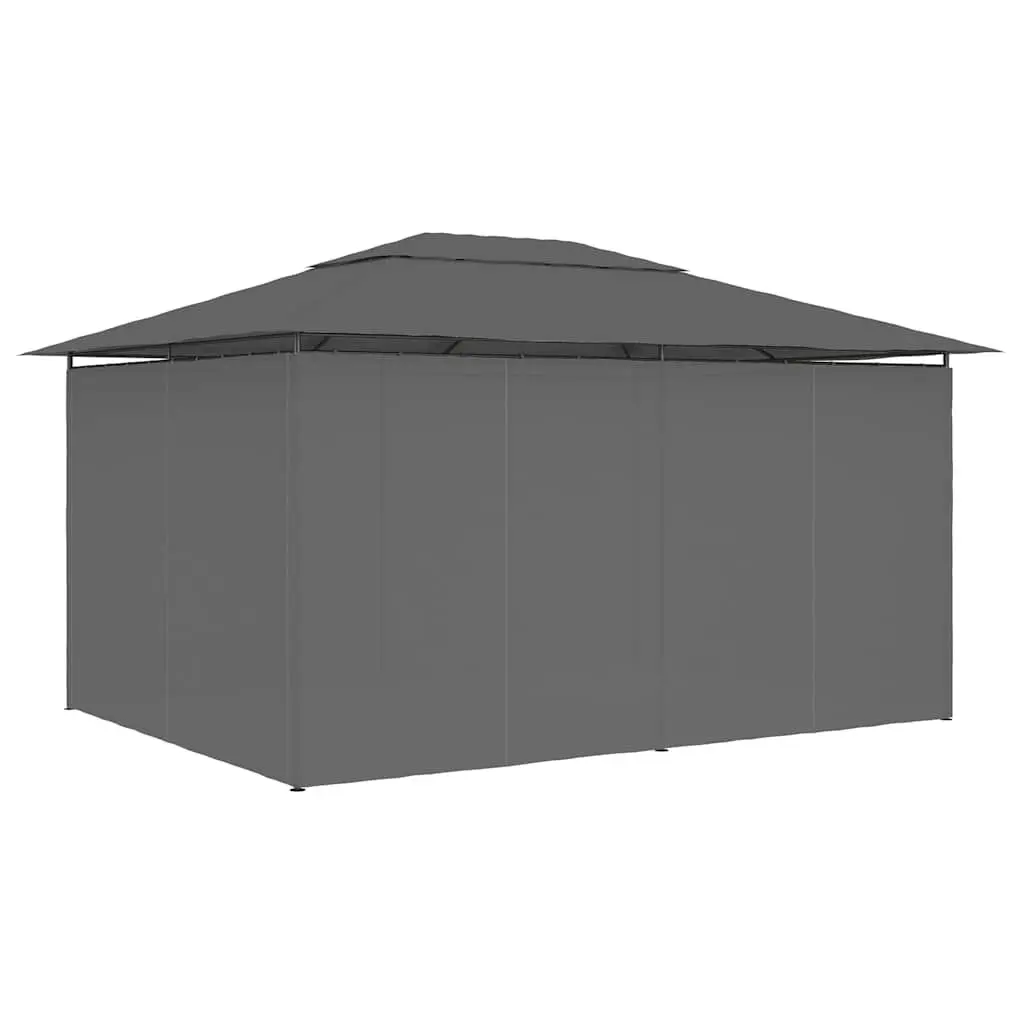 Garden Marquee Gazebo Polyester 4x3m Anthracite Outdoor Canopy