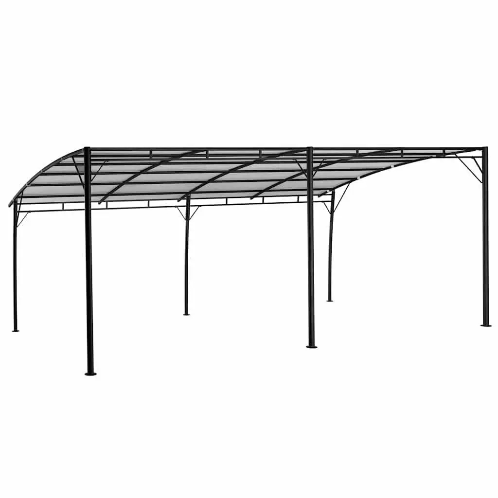 Garden Gazebo Canopy Shelter Steel Fabric 6x3m Cream