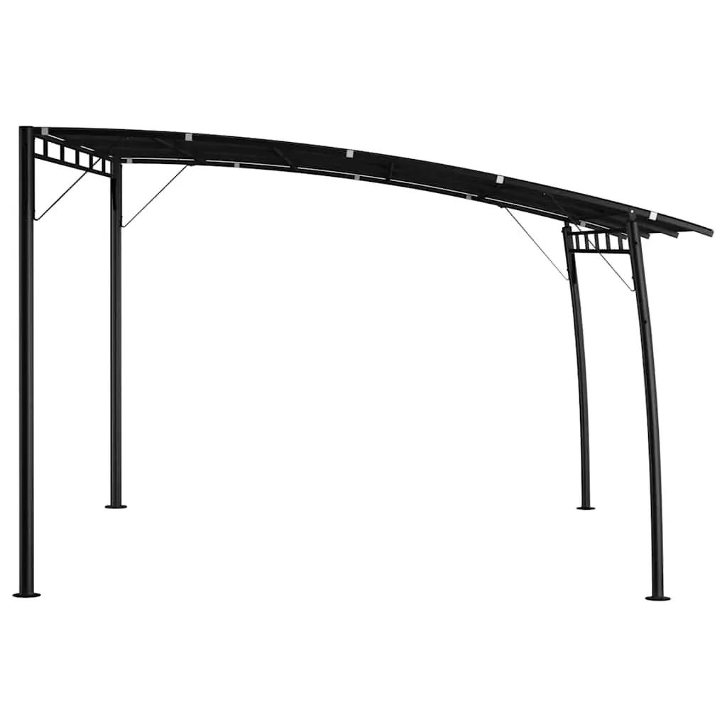 Garden Sunshade Awning Metal Frame 4x3x2.55m Anthracite