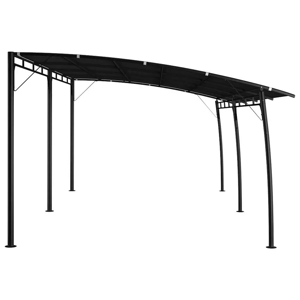 Garden Sunshade Awning Metal Frame 6 x 3 x 2.55 m Anthracite