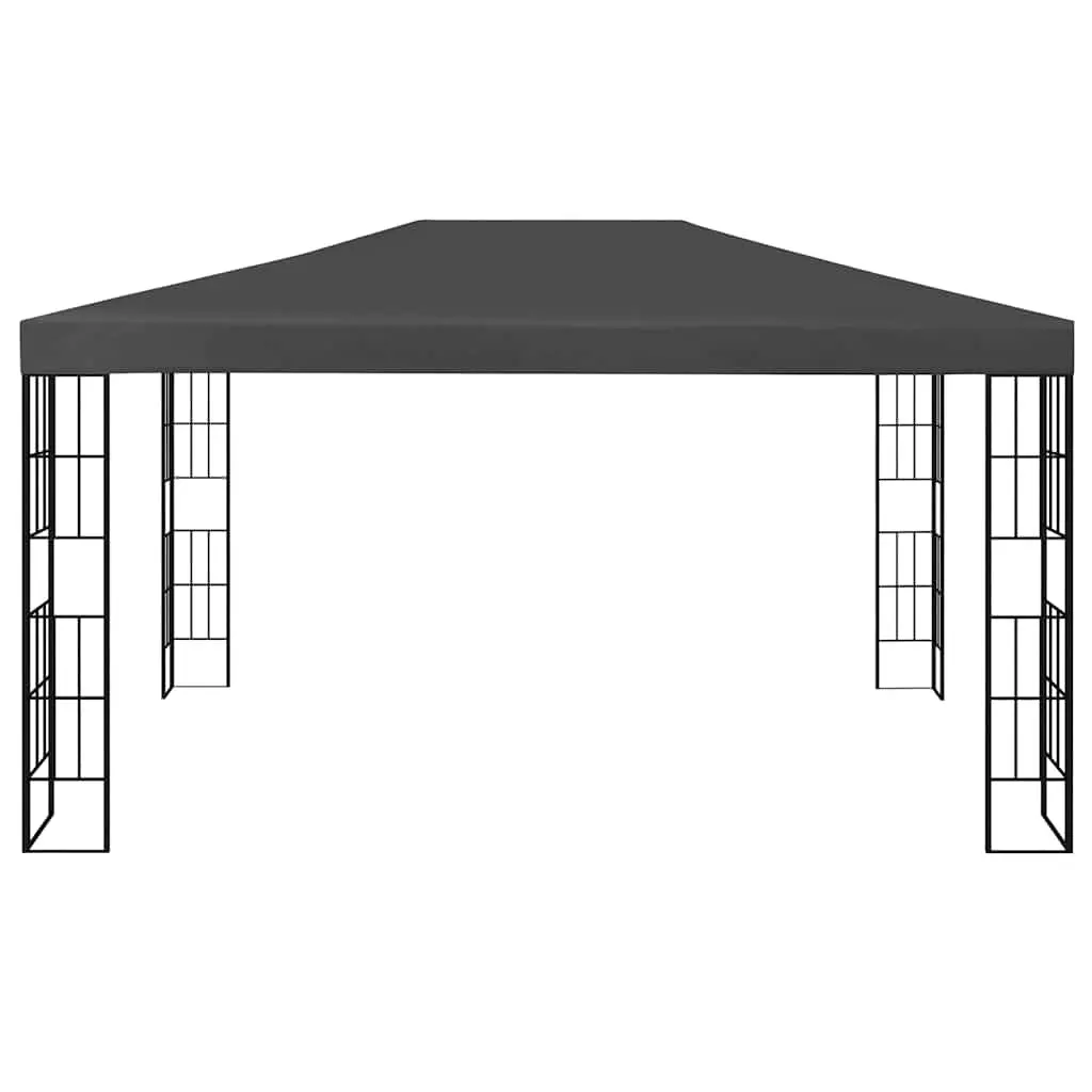 Gazebo Steel 3x4 m Polyester Anthracite