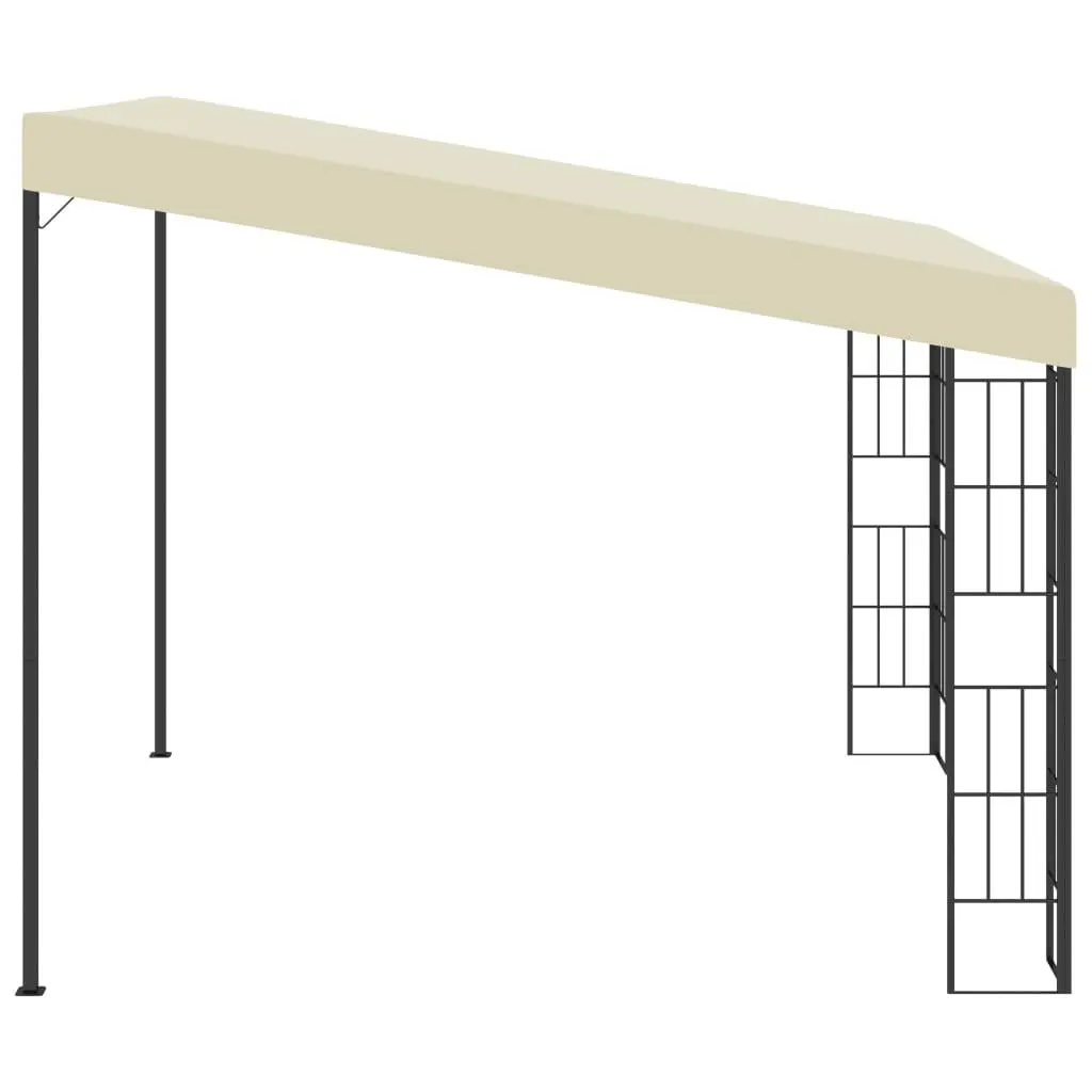 Wall-mounted Gazebo Powder-coated Steel 3x3m Cream