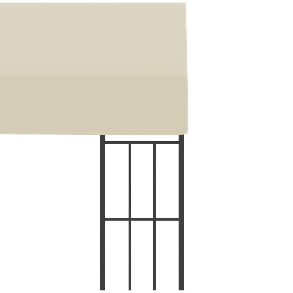 Wall-mounted Gazebo Powder-coated Steel 3x3m Cream