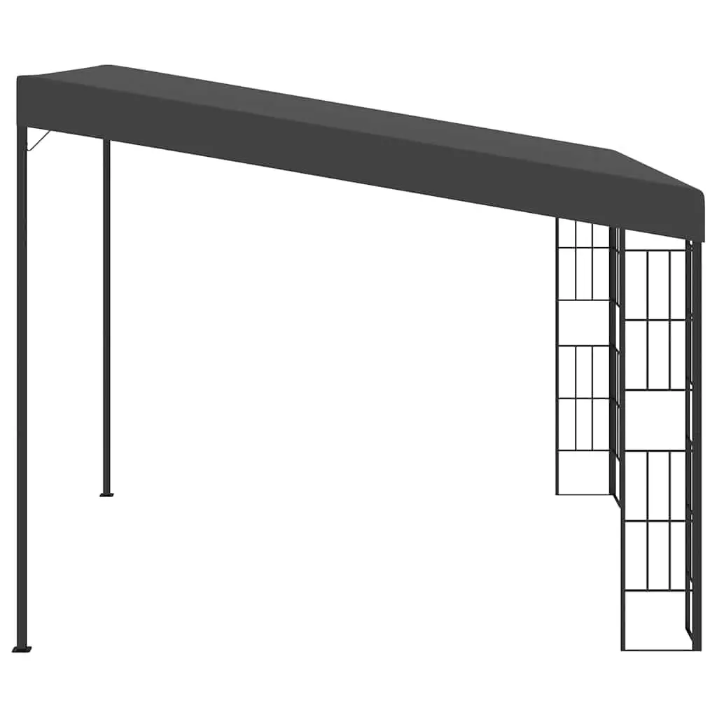 3x3m Anthracite Wall-Mounted Gazebo Canopy