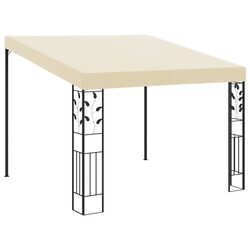 Cream Wall-Mounted Gazebo 3x3x2.5m for Outdoor Use