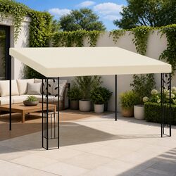 Sturdy Wall-mounted Gazebo 4x3x2.5m Outdoor Canopy