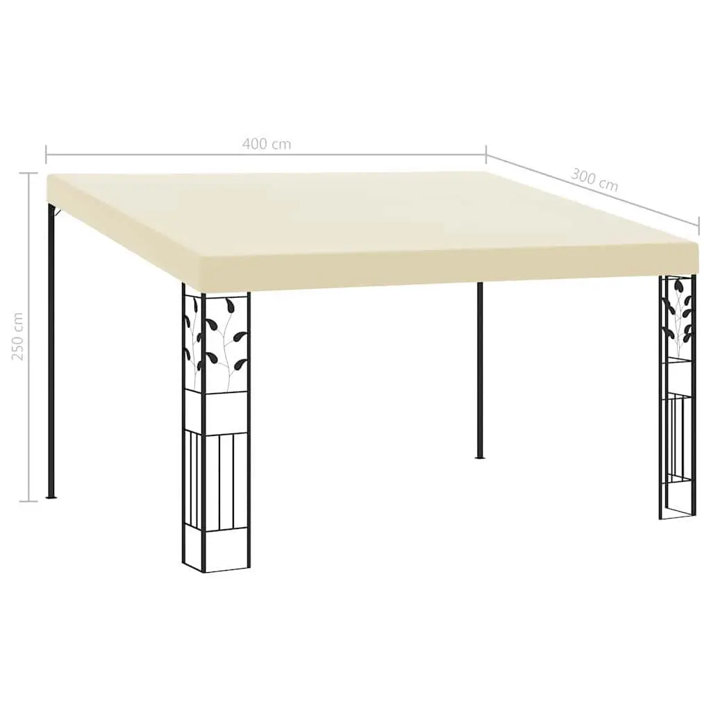 Wall-mounted Gazebo 4x3x2.5m Outdoor Canopy