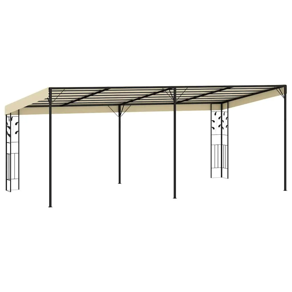 Wall-mounted Gazebo Polyester 6x3x2.5m Cream