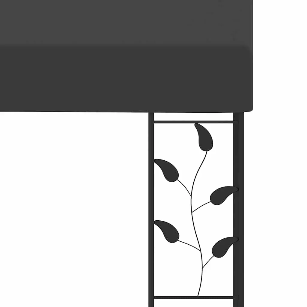 Wall-Mounted Gazebo Polyester 3x3x2.5m Anthracite Outdoor Garden Canopy