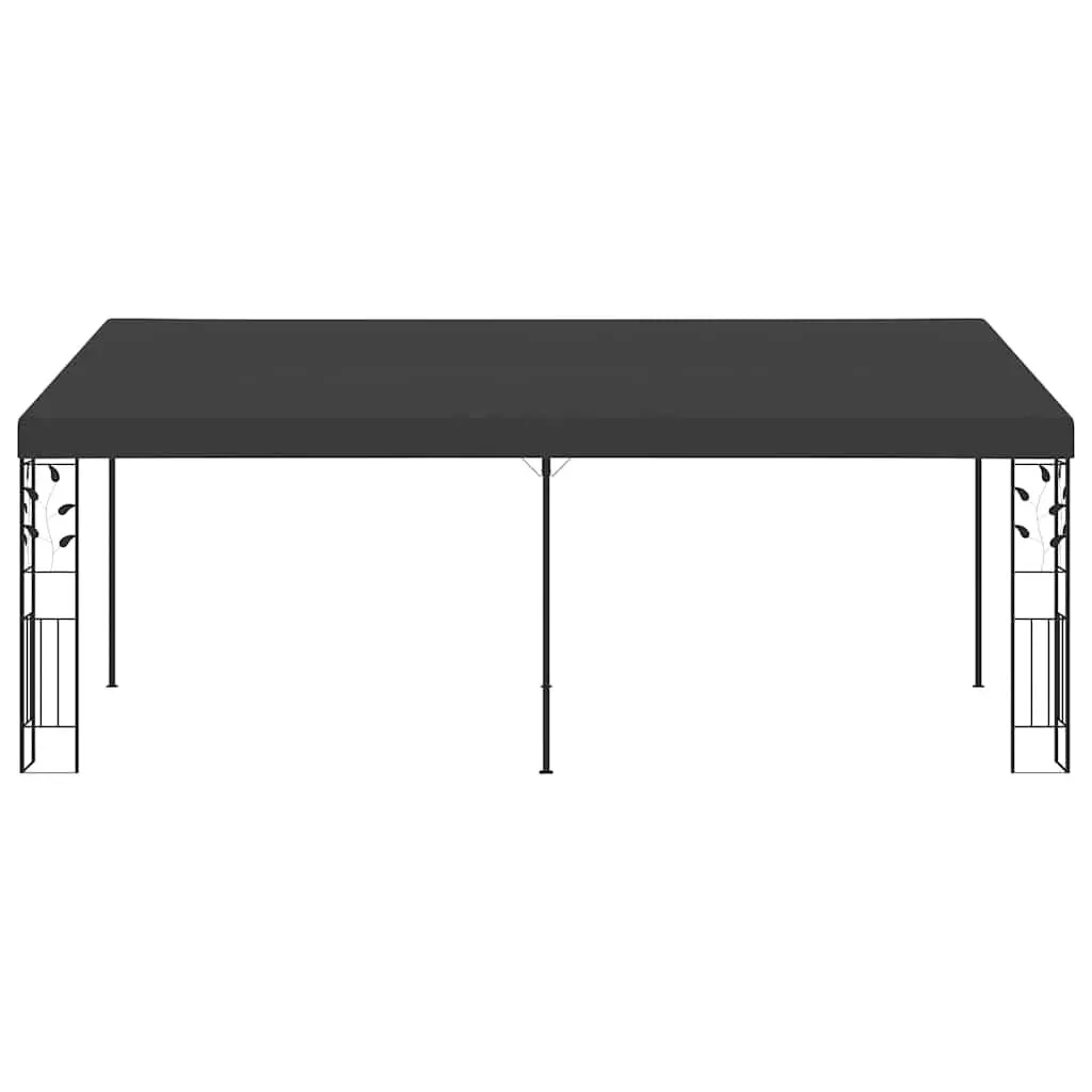 Wall-mounted Gazebo Polyester 6x3x2.5m Anthracite Outdoor Garden Canopy Patio Shade Structure