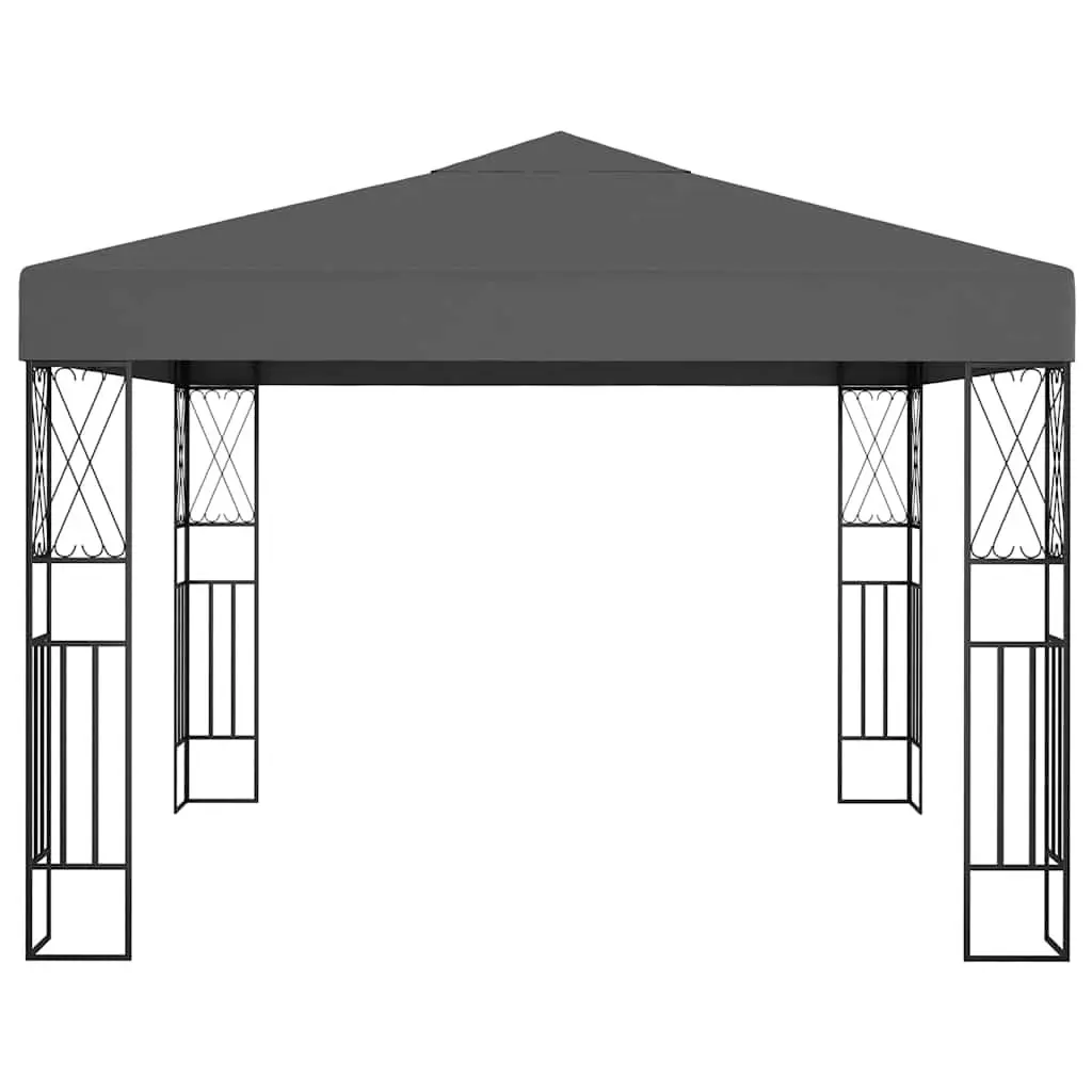 Gazebo Steel Frame 3x3 m Vented Canopy Anthracite