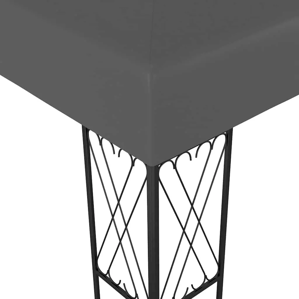 Gazebo Steel Frame 3x3 m Vented Canopy Anthracite