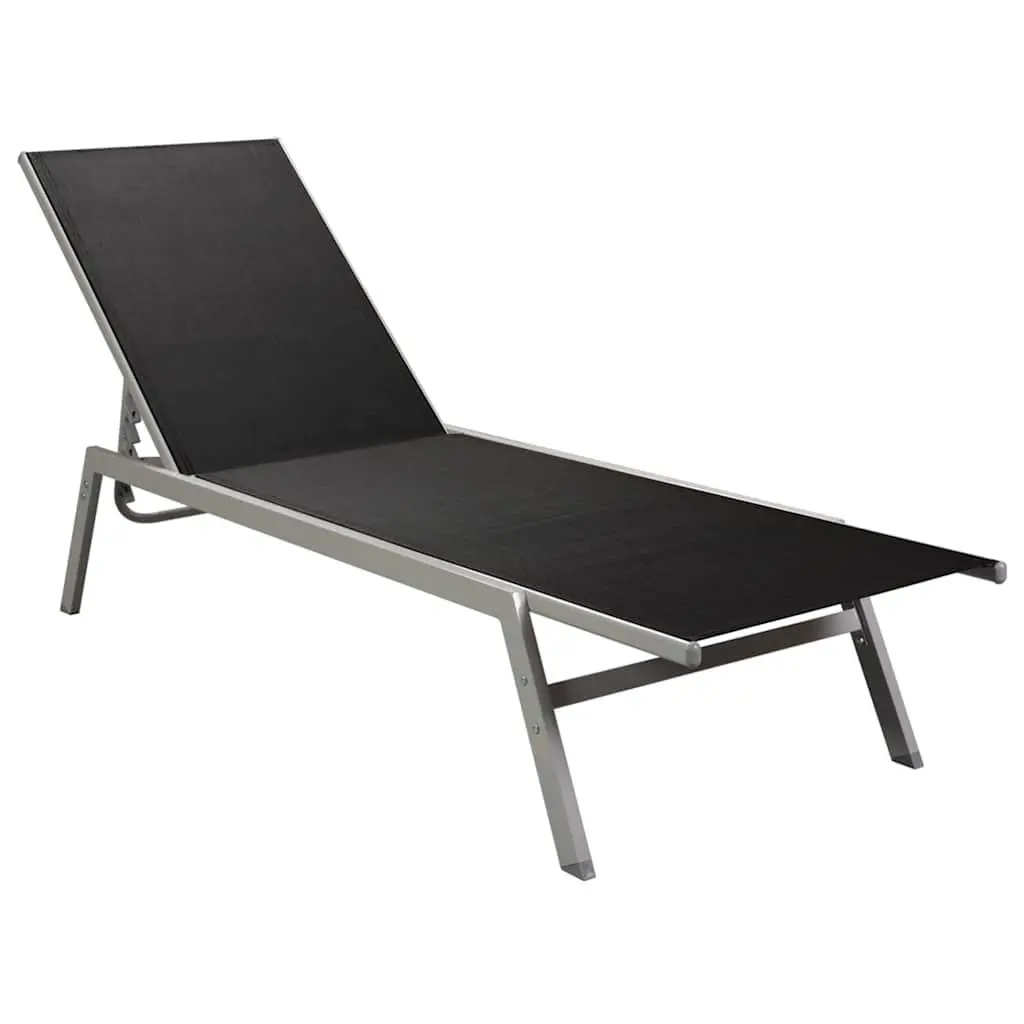 Black Sun Lounger for Outdoor Relaxation