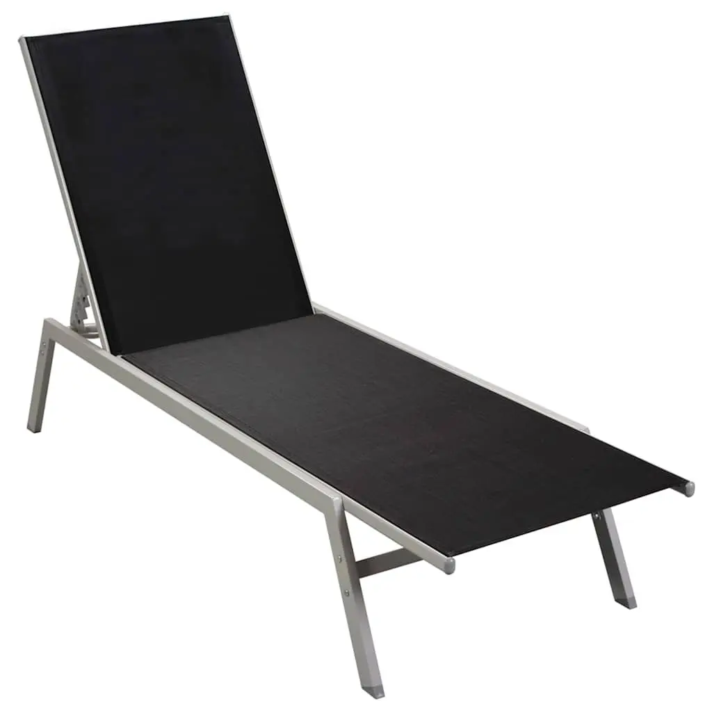 Black Sun Lounger for Outdoor Relaxation