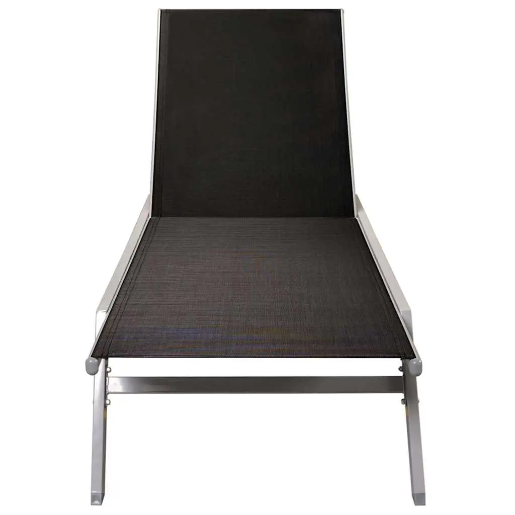 Black Sun Lounger for Outdoor Relaxation