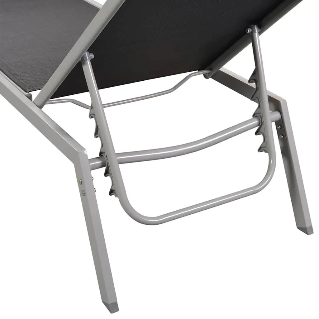 Black Sun Lounger for Outdoor Relaxation