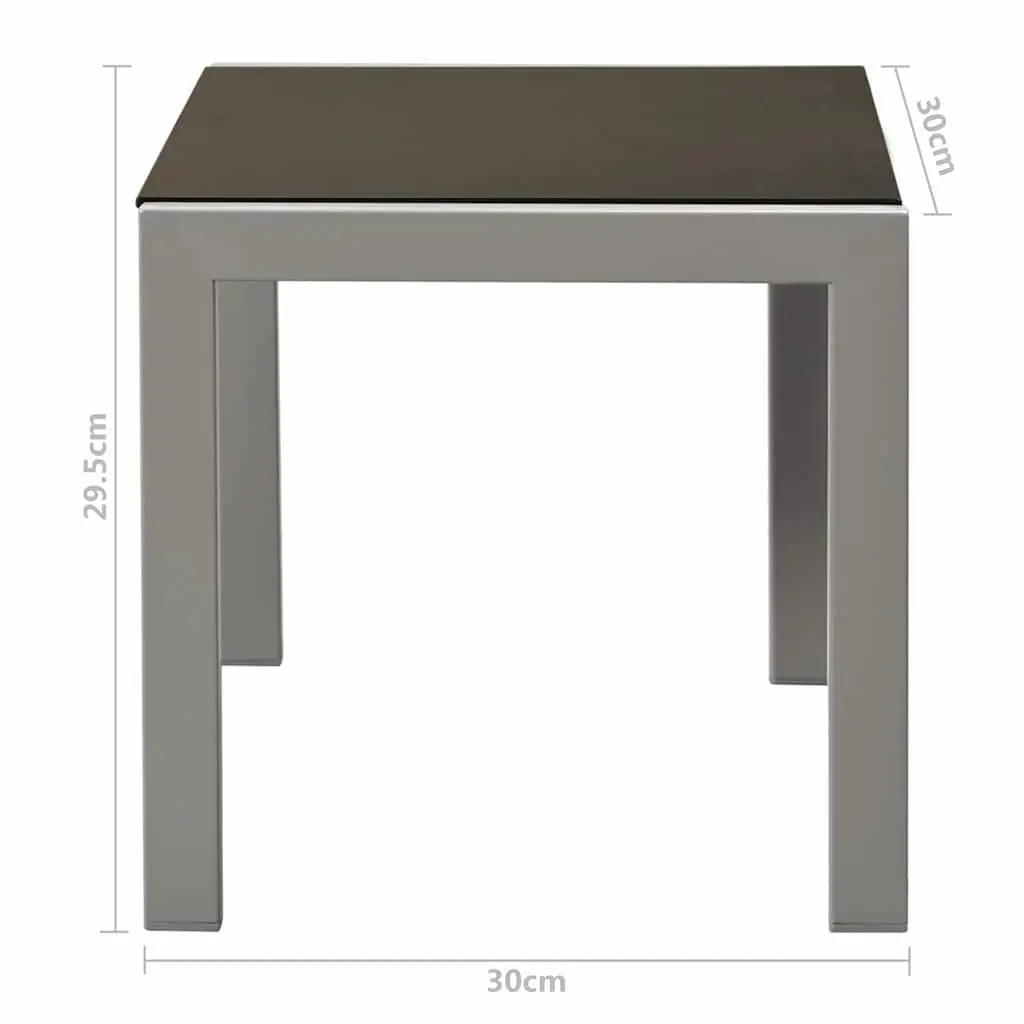 Steel Frame Sun Loungers Set with Table
