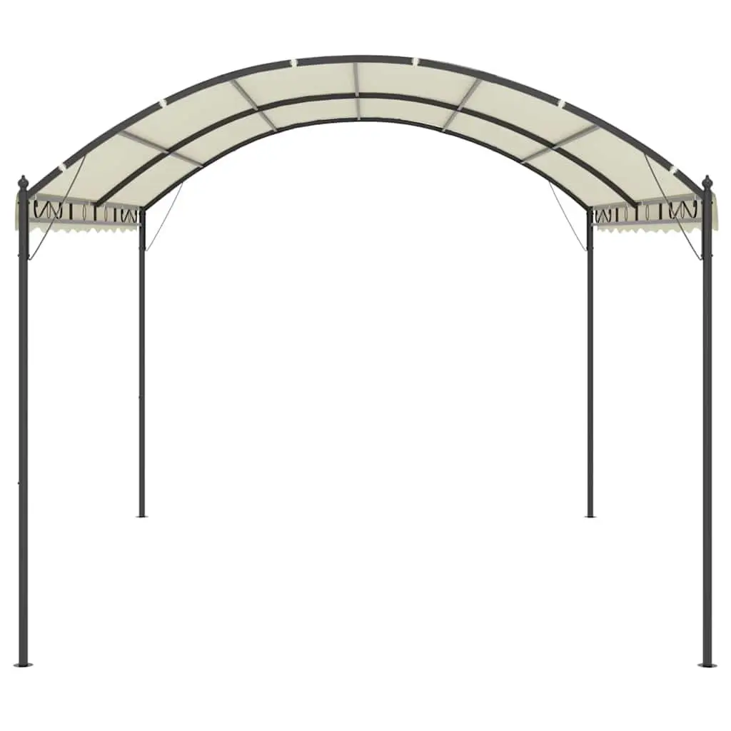 Gazebo Canopy Polyester Cream Outdoor Garden Patio Shelter