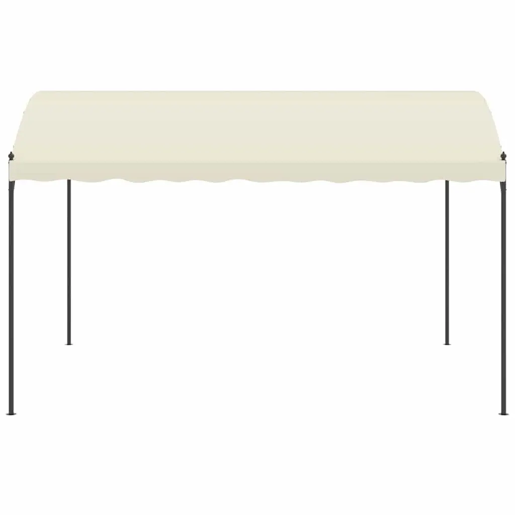 Gazebo Canopy Polyester Cream Outdoor Garden Patio Shelter