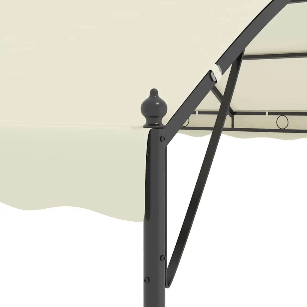 Gazebo Canopy Polyester Cream Outdoor Garden Patio Shelter