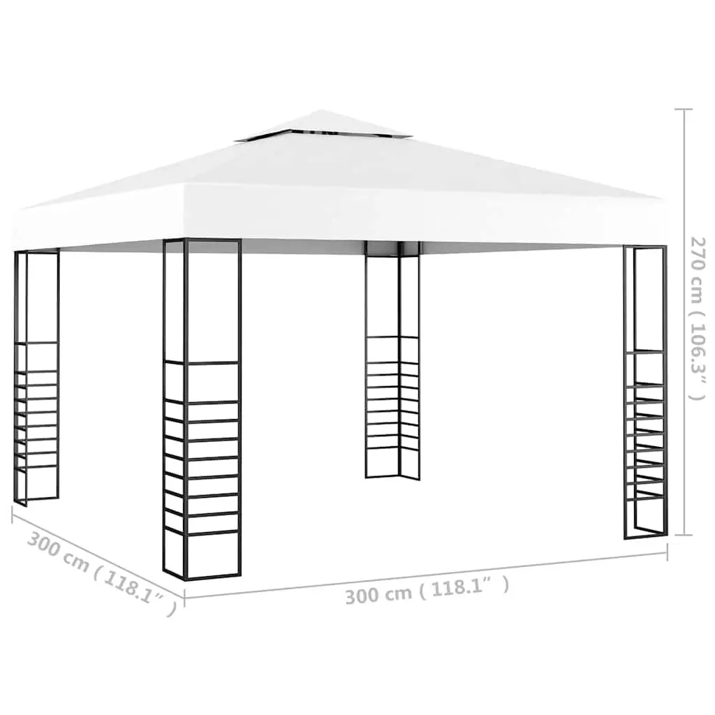 3x3m White Garden Marquee Canopy Tent