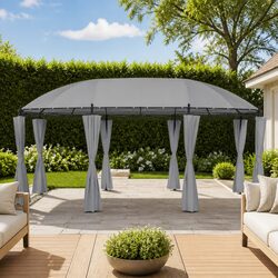 Stylish Gazebo with Detachable Curtains 520x349x255 cm