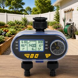 Premium Digital Water Timer with Dual Outlet for Sprinklers