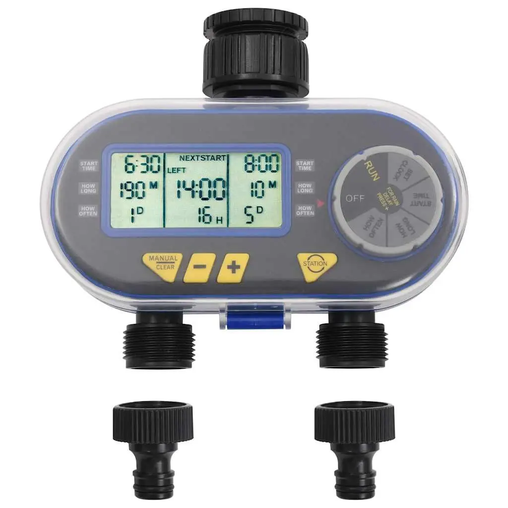 Digital Water Timer with Dual Outlet for Sprinklers