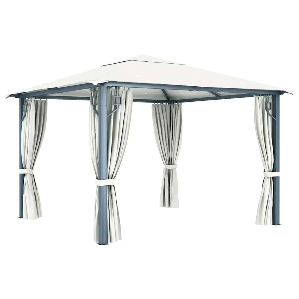 Gazebo Oxford Fabric 300x300 cm Aluminium Steel Cream