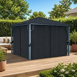 High-Quality Anthracite Gazebo Canopy 300x300 cm