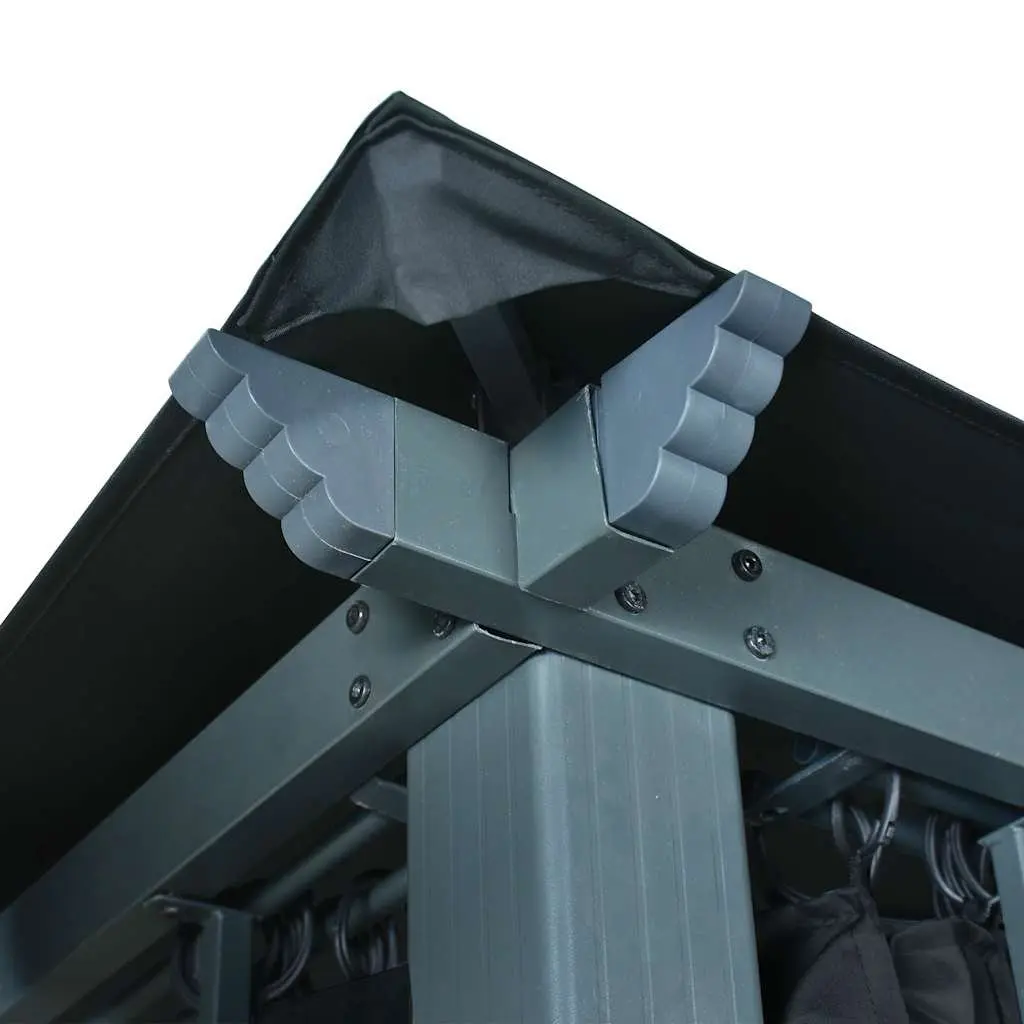 Gazebo Canopy Oxford Fabric 300x300 cm Anthracite with Curtain Sidewalls