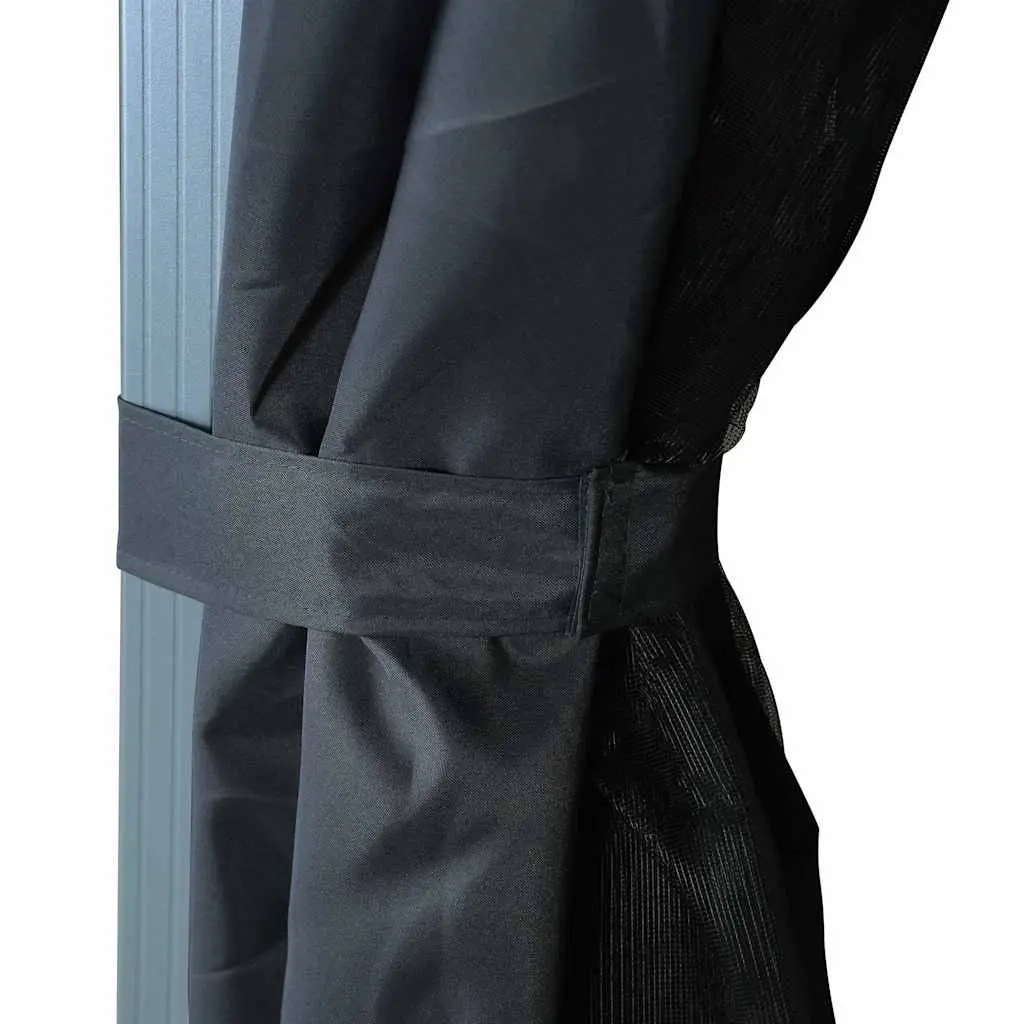 Gazebo Canopy Oxford Fabric 300x300 cm Anthracite with Curtain Sidewalls