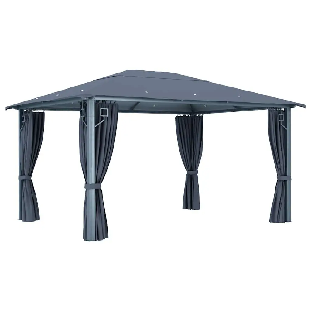Gazebo Canopy Aluminium Steel 400x300 cm Oxford Fabric Anthracite