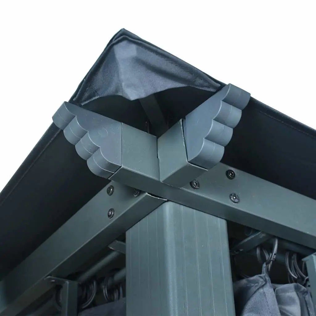 Gazebo Canopy Aluminium Steel 400x300 cm Oxford Fabric Anthracite