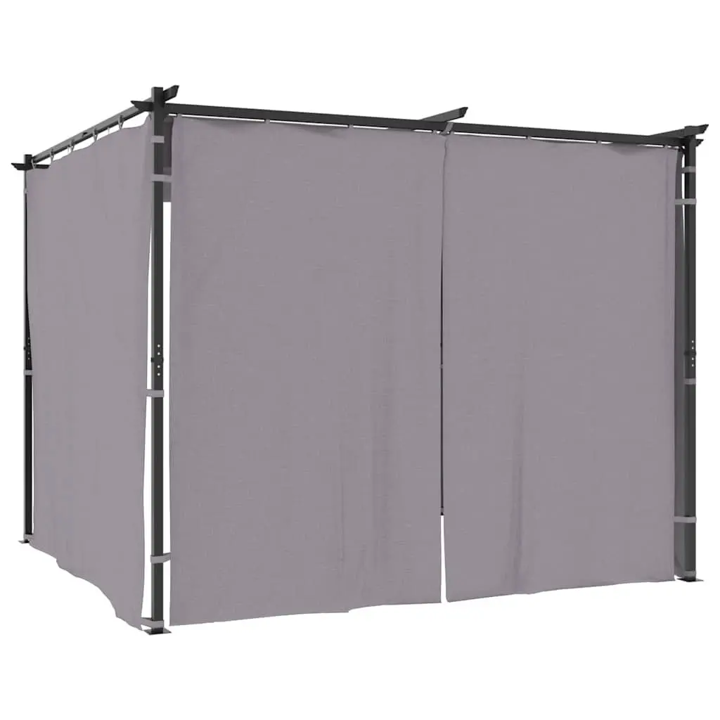 Outdoor Gazebo with Curtains 3x3 m