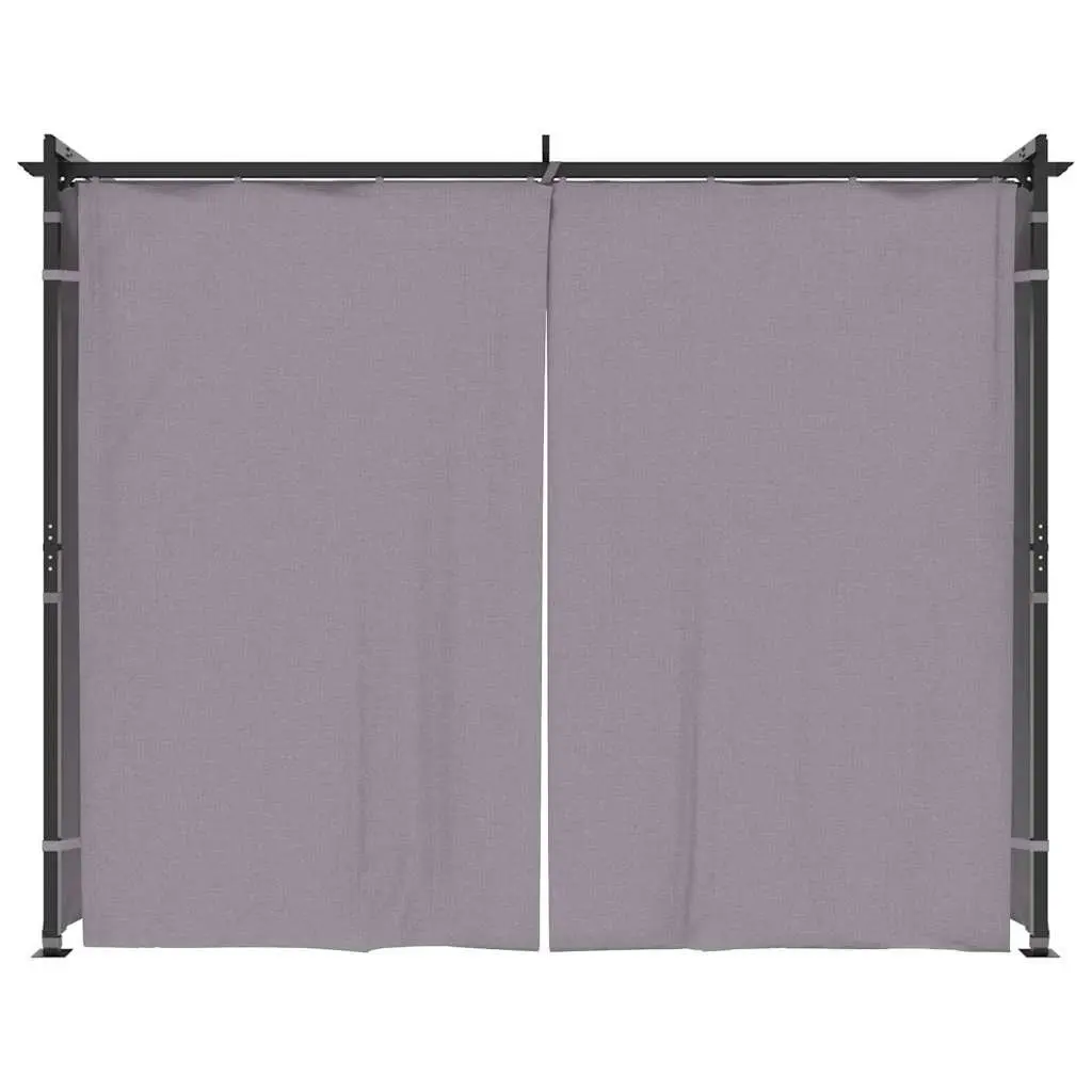 Outdoor Gazebo with Curtains 3x3 m